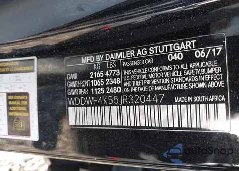 2018 Mercedes-Benz C 300 4Matic из США, поврежденный, VIN WDDWF4KB5JR320447